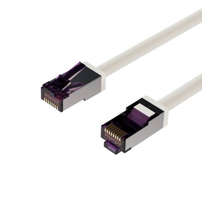 Flexline®-Patchkabel cat. 6A S/FTP, kurze Bauform, PIMF, weiß, 3,0m-0