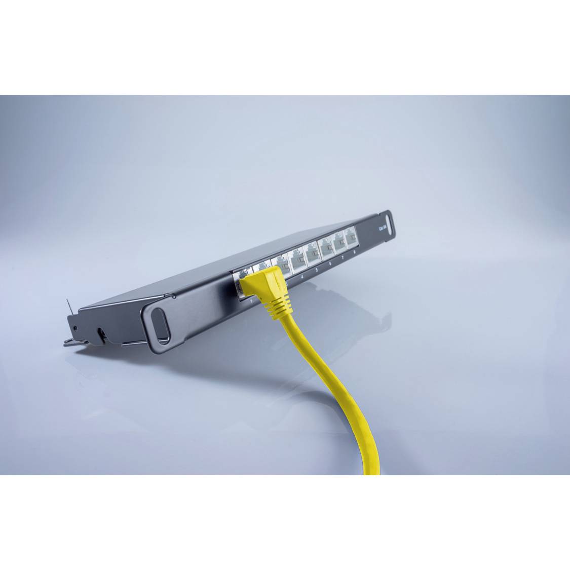 Kabel cat 6 S/FTP PIMF Winkel-gerade gelb 0,5m-1