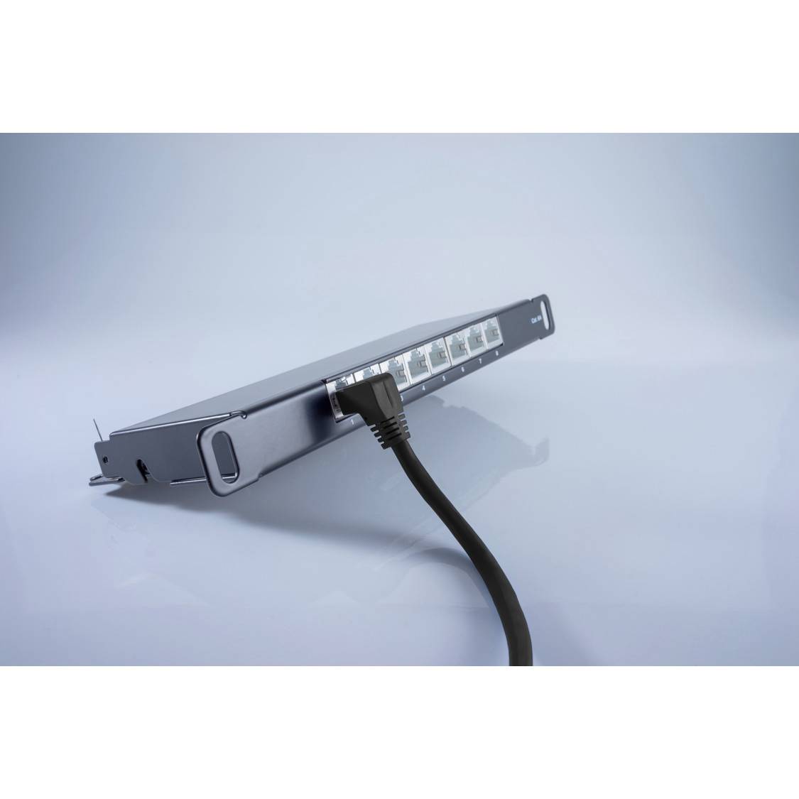 Patchkabel cat 6 S/FTP PIMF Winkel-gerade schwarz 0,25m-1