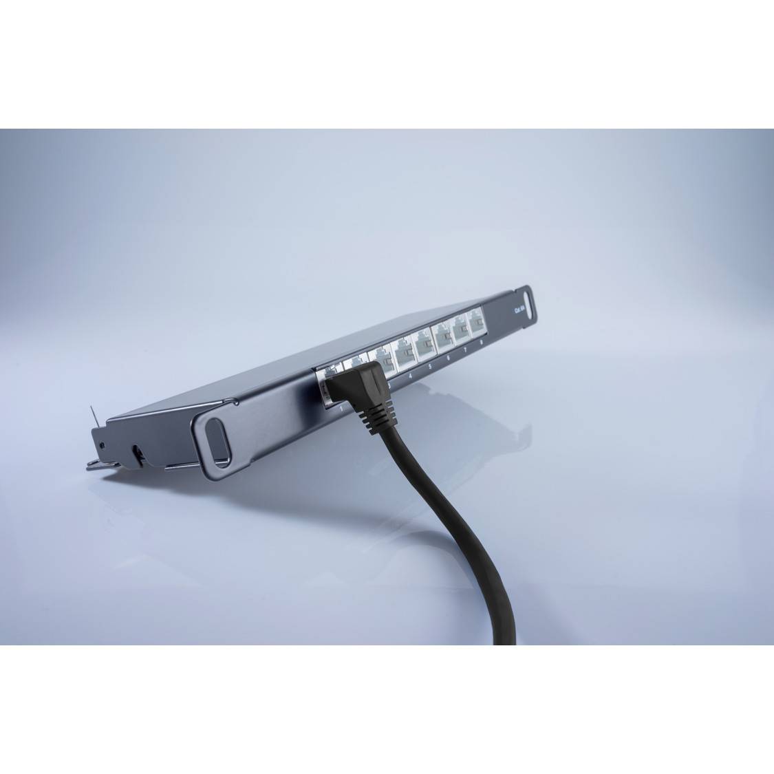 Patchkabel cat 6 S/FTP PIMF Winkel-gerade schwarz 0,25m-1