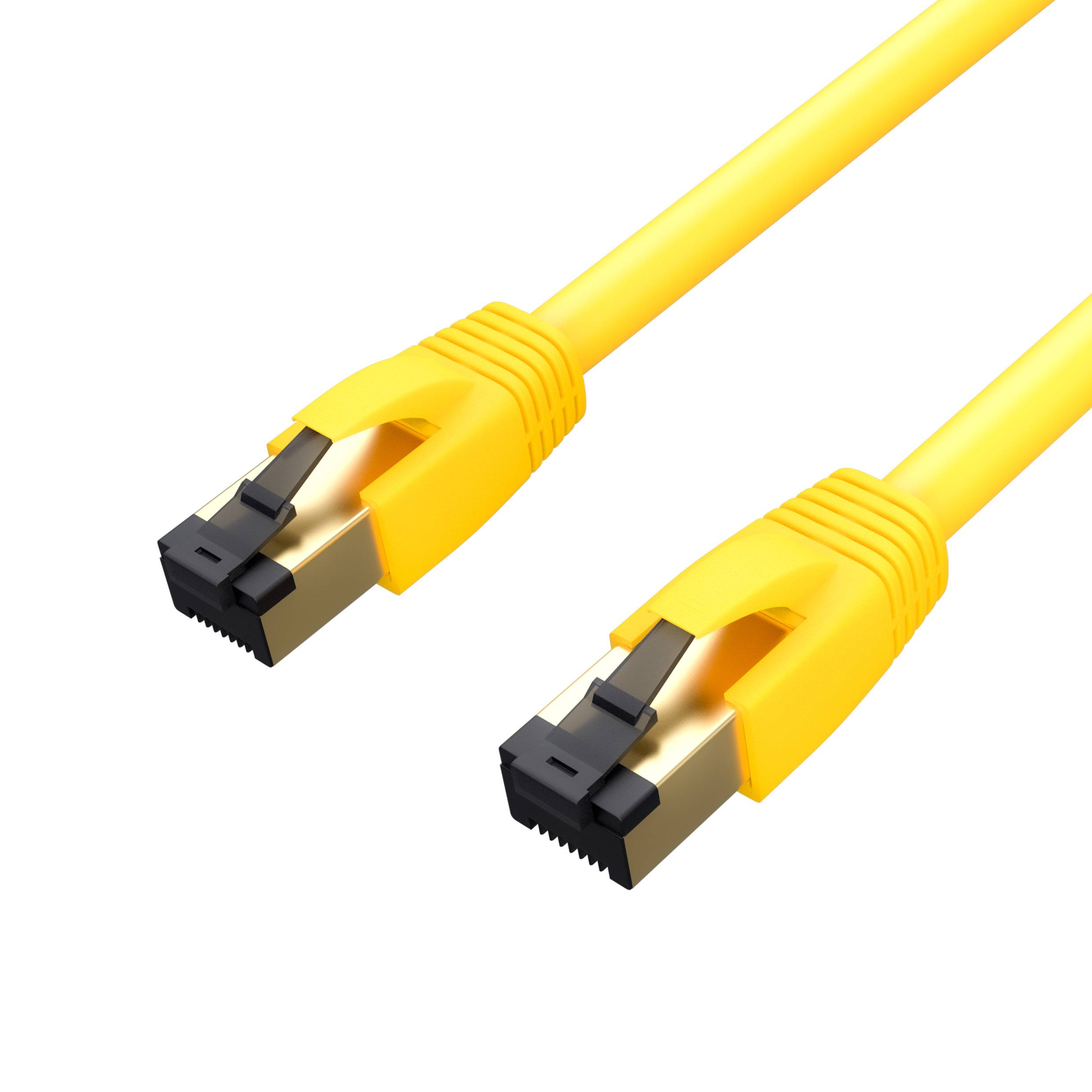 Patchkabel cat 8.1 F/FTP PIMF LSZH gelb 0,5m
