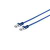 RJ45 Flachkabel m. CAT 7 Rohkabel slim blau 2m