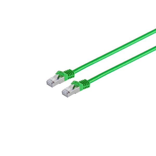 RJ45 Patchkabel m. CAT 7 Rohkabel PIMF grün 30m