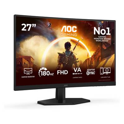 AOC Gaming C27G42FE LED-Monitor Gaming Curved 68.58 cm 27 Zoll 1920 x 1080 Full HD 1080p @ 180 Hz VA 4000:1 HDR10 0.5-0