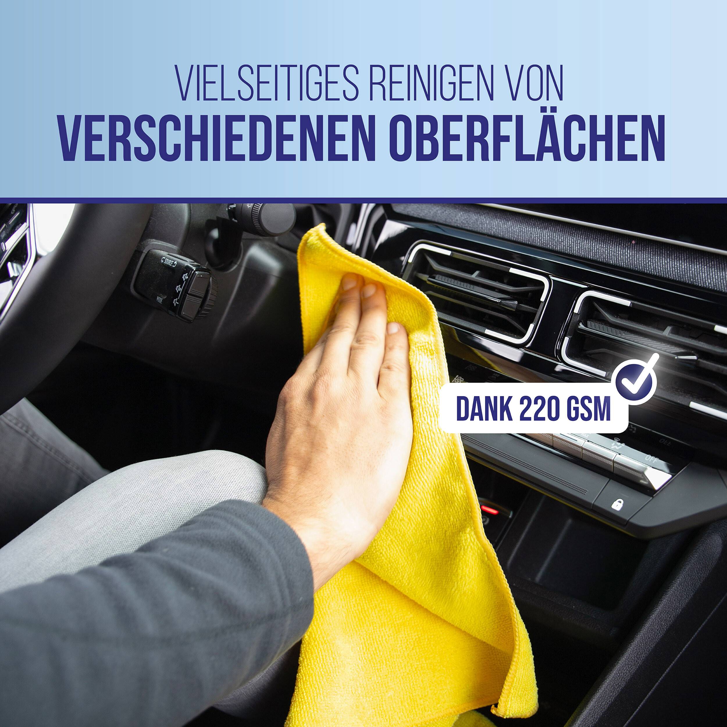 alca® Mikrofasertuch (3er Set), leicht, dünn & schnelltrocknend gelbgrünrosa, für häufigen Einsatz geeignet,-4