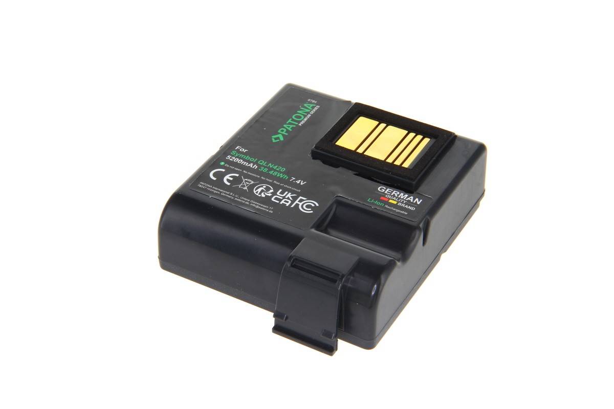 CoPacks Li Ion Akku passend für Zebra QLN420 Drucker P1050667-016 BTRY-MPP-68MA1-01 - 7,4 V 5200 mAh 86,9x73x26,7 mm-1