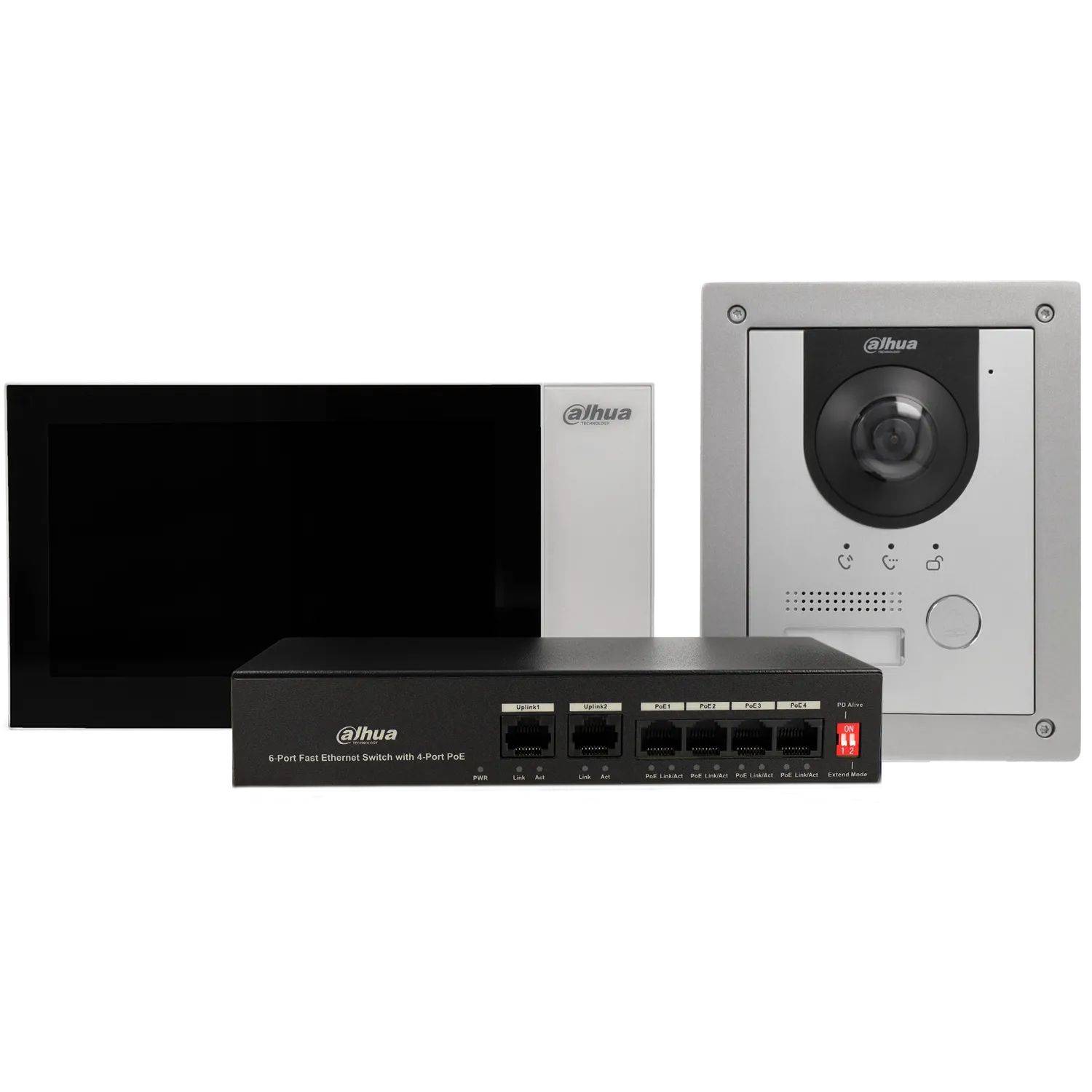 Dahua KTP01L-S2(F) video intercom set IP 2MP PoE 7 inch monitor complete kit-0