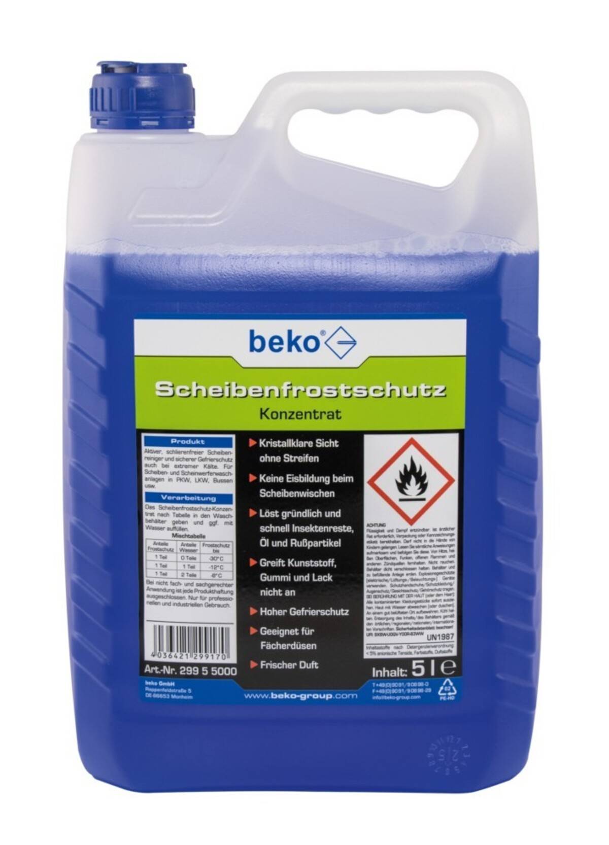 Beko Scheibenfrostschutz 299 5 5000-0