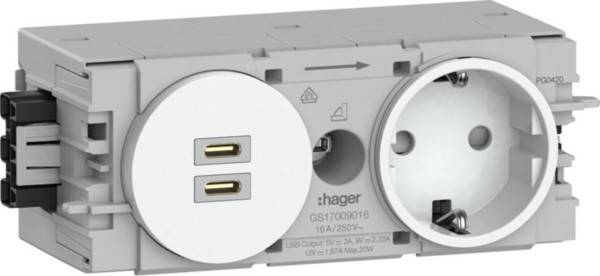 Tehalit Steckdose 1f+USB C/C PD GS17009016-0
