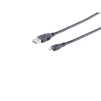 KABELBUDE.EU USB-Micro-Kabel A-Stecker auf Micro-B-Stecker USB 2.0 geschirmt Kupfer 3m