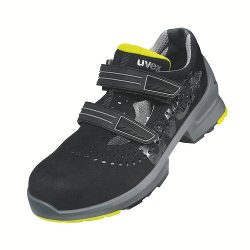 uvex 1 Sandalen S1 85420 schwarz, gelb Weite 14 Größe 44-0