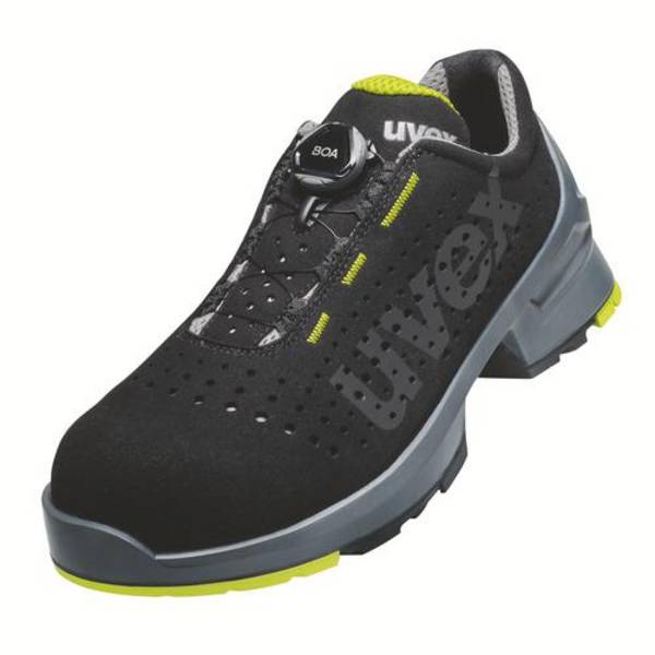uvex 1 Halbschuhe S1 65657 schwarz, gelb Weite 10 Größe 45