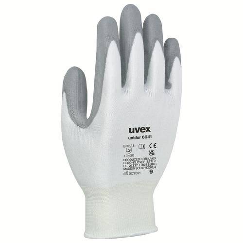 uvex Schutzhandschuh UNIDUR 6641, Kategorie II, weiß/grau, 250mm, Größe 11-1