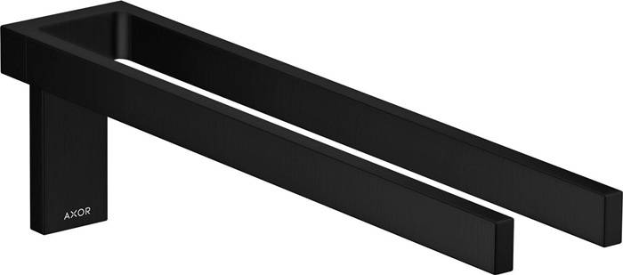 Hansgrohe AXOR Universal Rectangular Handtuchhalter zweiarmig, 381mm, Metall, Mattschwarz