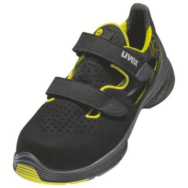 uvex 1 G2 Sandalen S1 68428 schwarz, gelb Weite 11 Größe 45