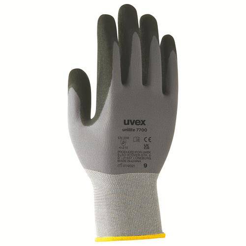uvex Schutzhandschuh unilite 7700®, Kat.II, extrem leicht, Polyamid, 270mm, Größe 8-1