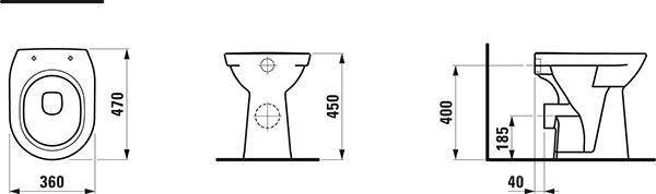 Laufen Stand-WC PRO tief 6 l be-0