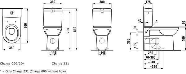 Laufen Stand-WC-Kombination LAUFEN PRO tief 6 l be-0