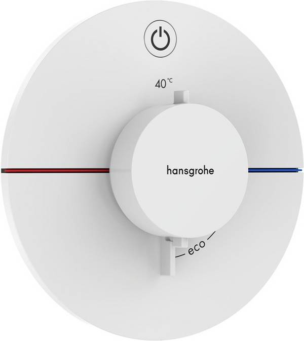 hansgrohe ShowerSelect Comfort S Thermostat Unterputz für 1 Verbraucher, Mattweiß