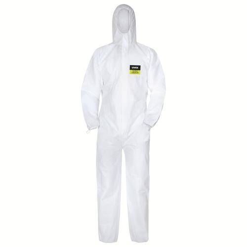 Uvex 9817312, Weiß, M, Erwachsener, Unisex, Reißverschluss, Polypropylen (PP), Spunbond Spinnvlies Spunbond (SMS)-0