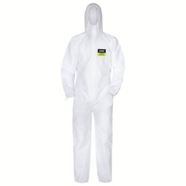 Uvex 9817312, Weiß, M, Erwachsener, Unisex, Reißverschluss, Polypropylen (PP), Spunbond Spinnvlies Spunbond (SMS)