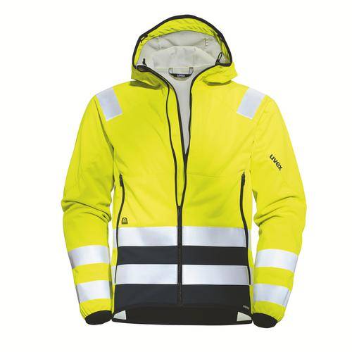 Softshelljacke uvex protection flash gelb, grau, warngelb 5XL-0