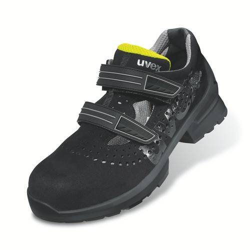 uvex 1 Sandalen S1 65609 schwarz, gelb Weite 12 Größe 52-0