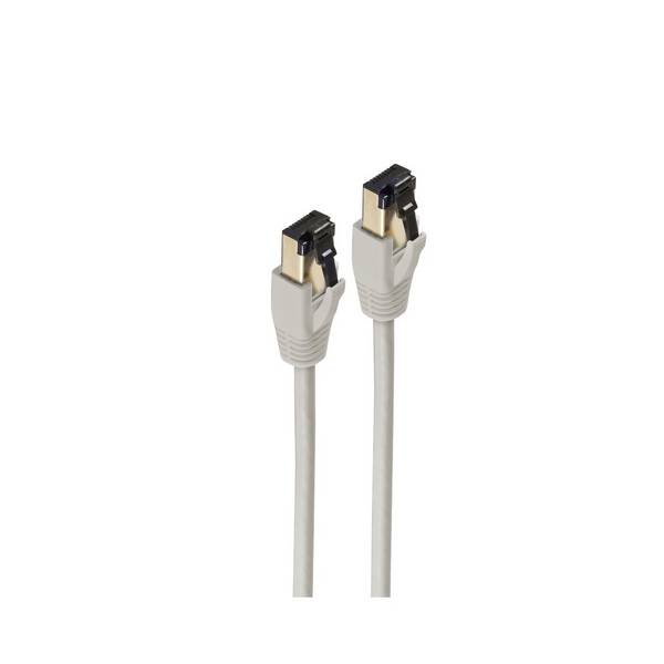 shiverpeaks CAT 8.1 Netzwerkkabel RJ45-Stecker auf RJ45-Stecker F/FTP 2000 MHz 0,5 m Grau
