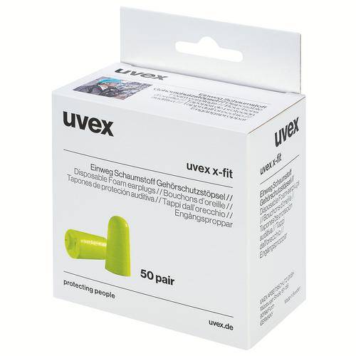 Gehörschutzstöpsel uvex x-fit 2112013 grün SNR 37 dB Größe M-0