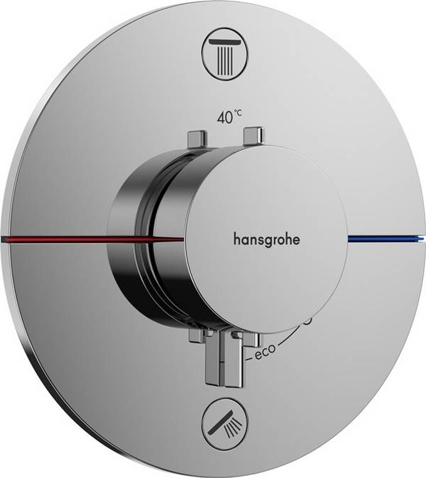 hansgrohe ShowerSelect Comfort S Thermostat Unterputz für 2 Verbraucher, Chrom