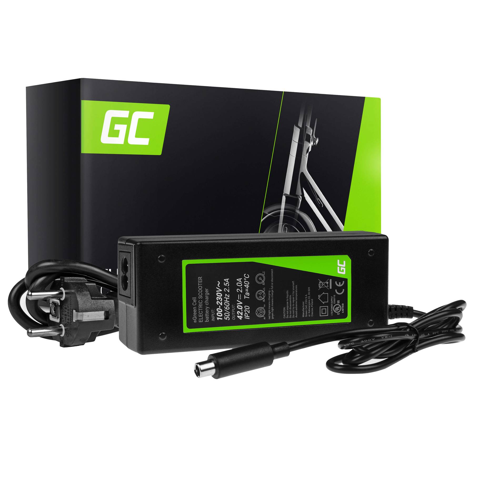 E-Scooter Charger for Xiaomi, Segway Ninebot, Lime, Hive, Bird - 42V - 2A
