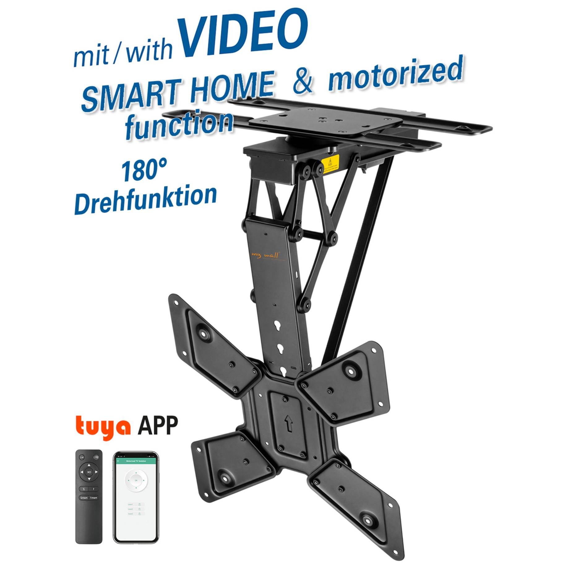 my wall Motorised & tilting ceiling mount for flat-screen TVs For screens 23 - 65 (58 - 165 cm), loa-0