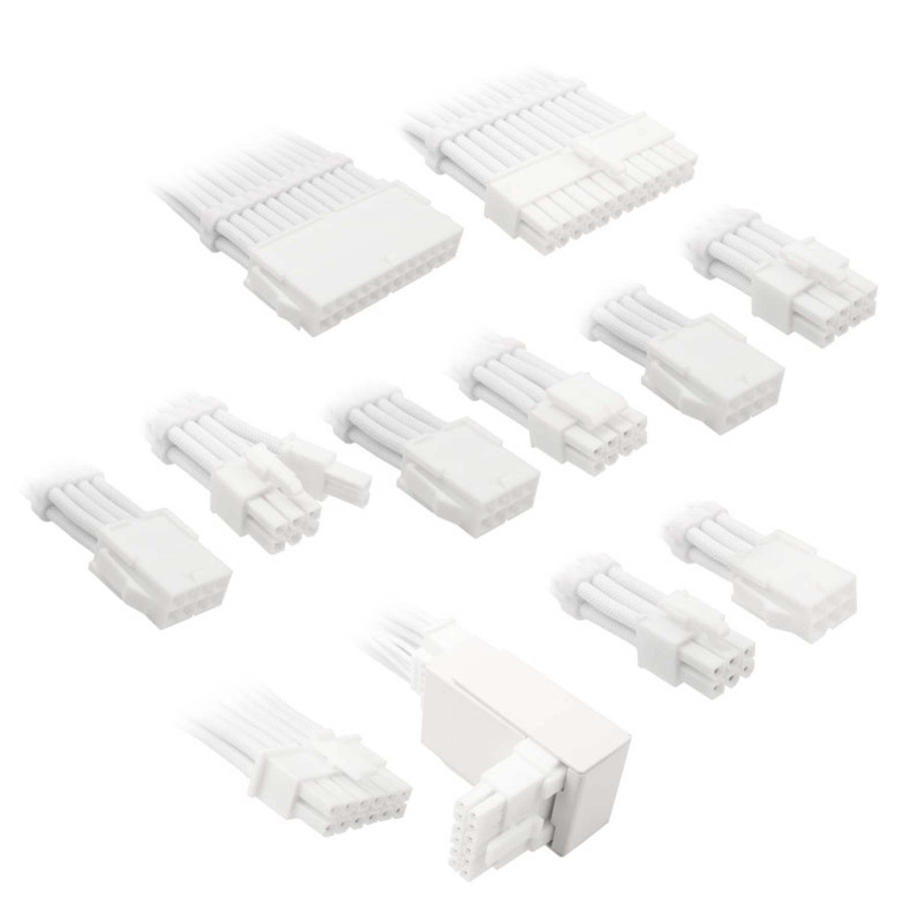 Kolink Core Pro Braided Cable Extension Kit 12V-2x6 Typ 2 - Brilliant White Kabel & Adapter-0