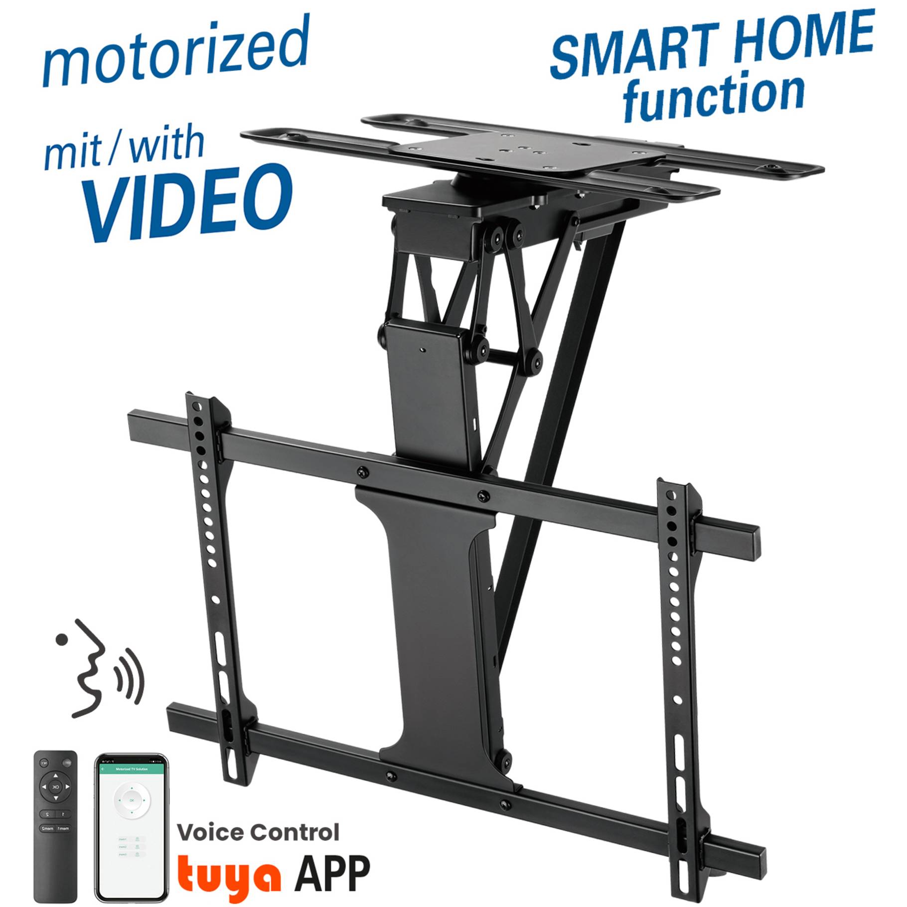 my wall Motorised & tilting TV ceiling mount For screen sizes 32 - 75 (81 - 190 cm), load capacity u-0
