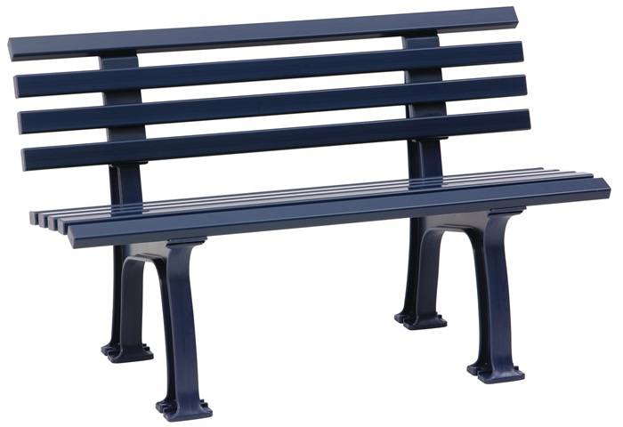 Parkbank Ibiza L1200xB540xH740mm 2-Sitzer Ku.blau BLOME-0