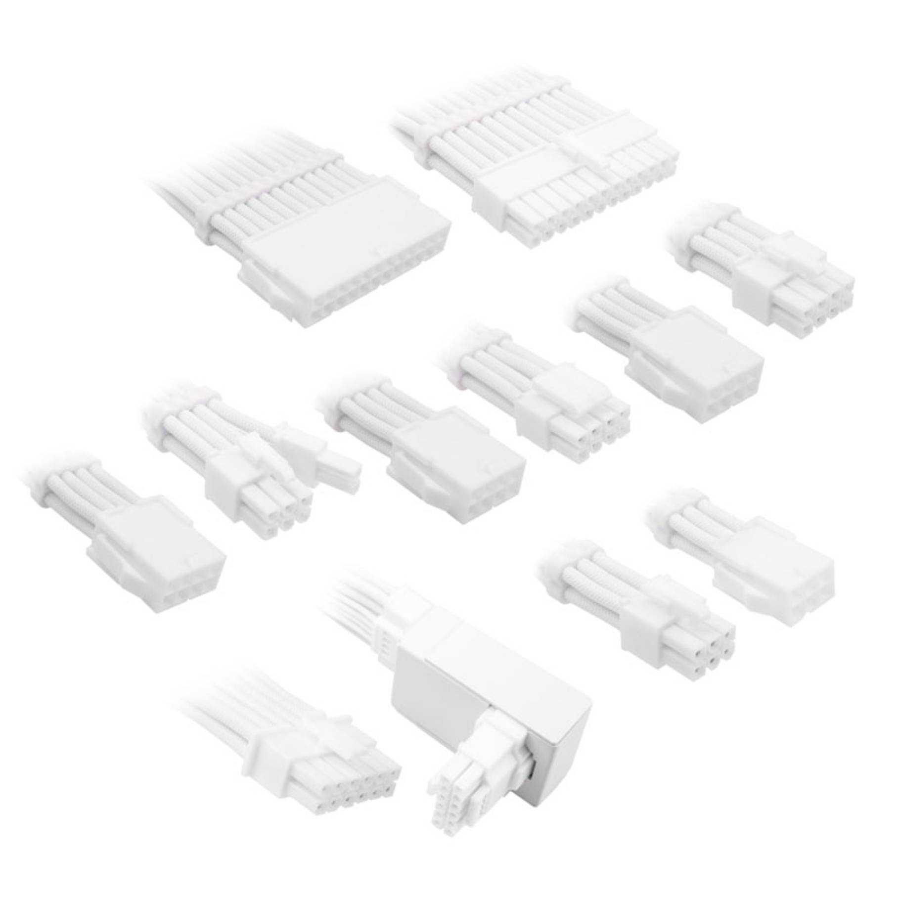 Kolink Core Pro Braided Cable Extension Kit 12V-2x6 Typ 1 - Brilliant White Kabel & Adapter-0