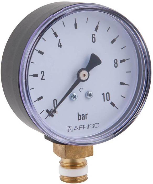AFRISO 63514 Manometer RF 63, G 1/4Zoll B, radial, 0/10 bar-0