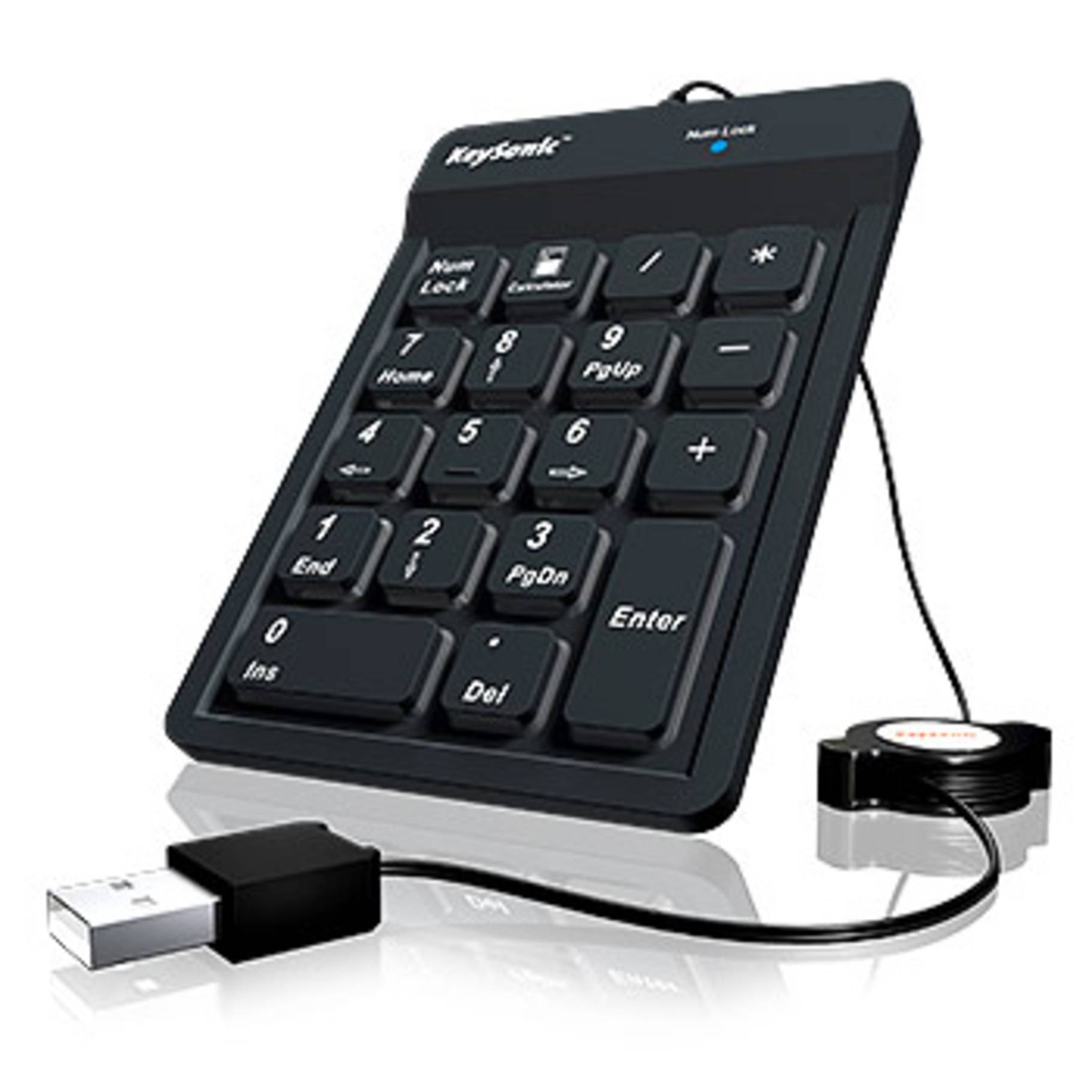 ICY BOX KeySonic Numeric Keypad Keyboard ACK-118BK - Black - Keypad - USB QWERTZ-0