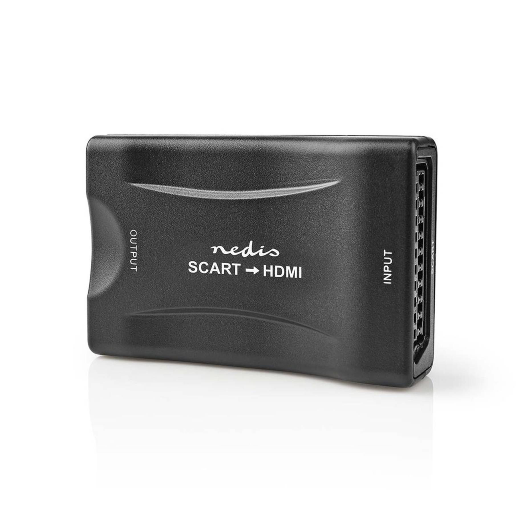 NEDIS cable - SCART to HDMI - 1080p - with power supply - black