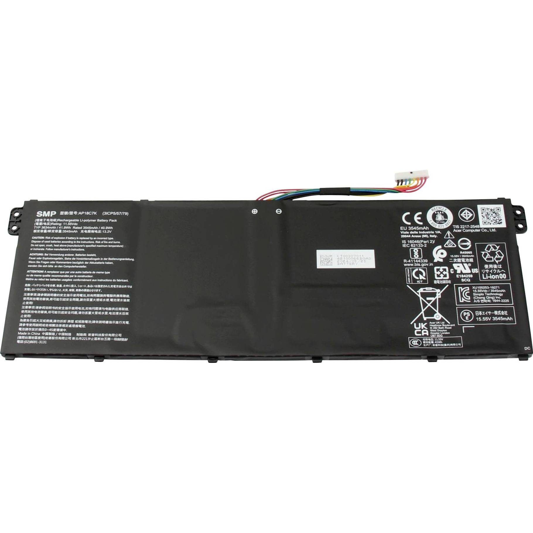 Acer battery 40.9Wh for ASPIRE A317-54 Li-polymer 11.55V / 3634mAh / 40.9Wh-0