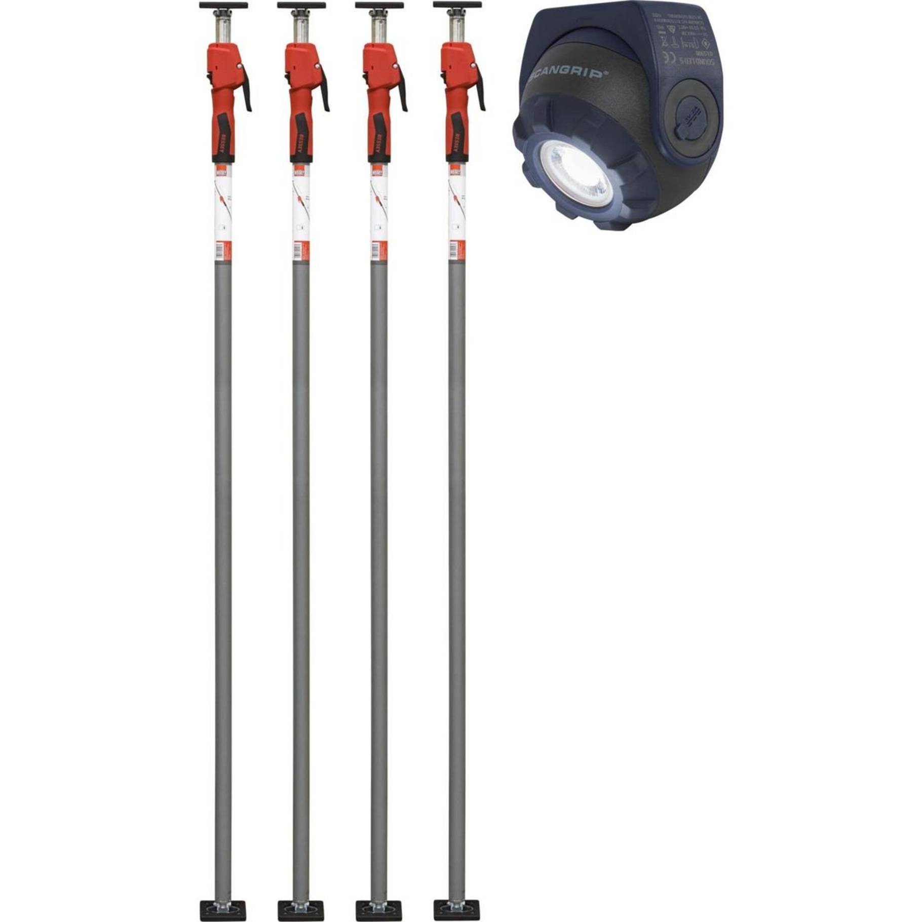 BESSEY - STE300-SET-SL Deckenstütze inkl. Scangrip Sound LED S Tragkraft max. 350-0