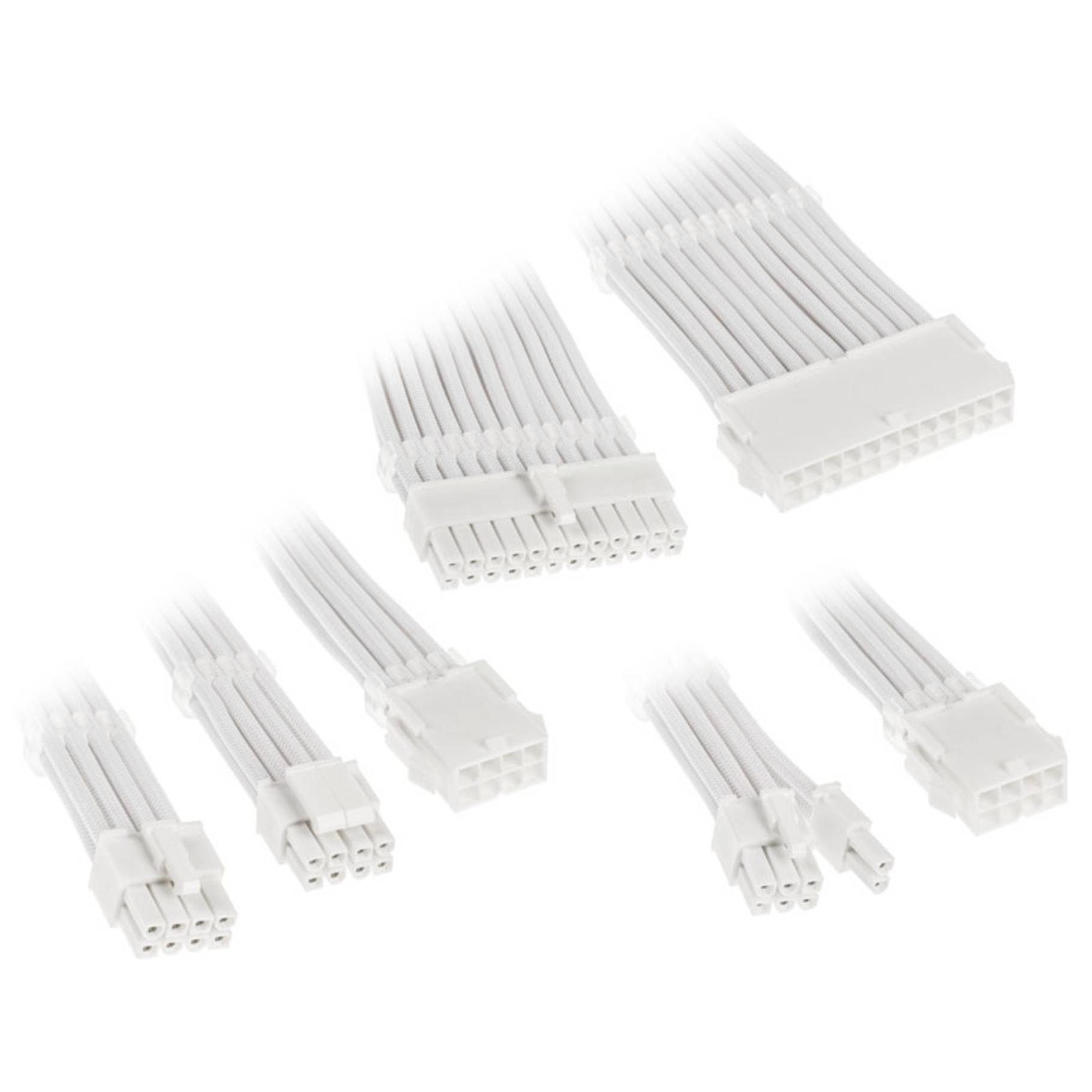 Kolink Core Adept Braided Cable Extension Kit - White Kabel & Adapter-0