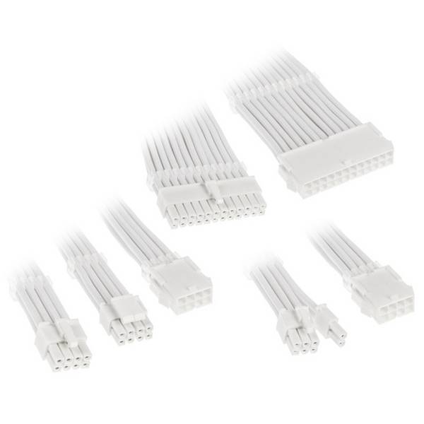 Kolink Core Adept Braided Cable Extension Kit - White Kabel & Adapter