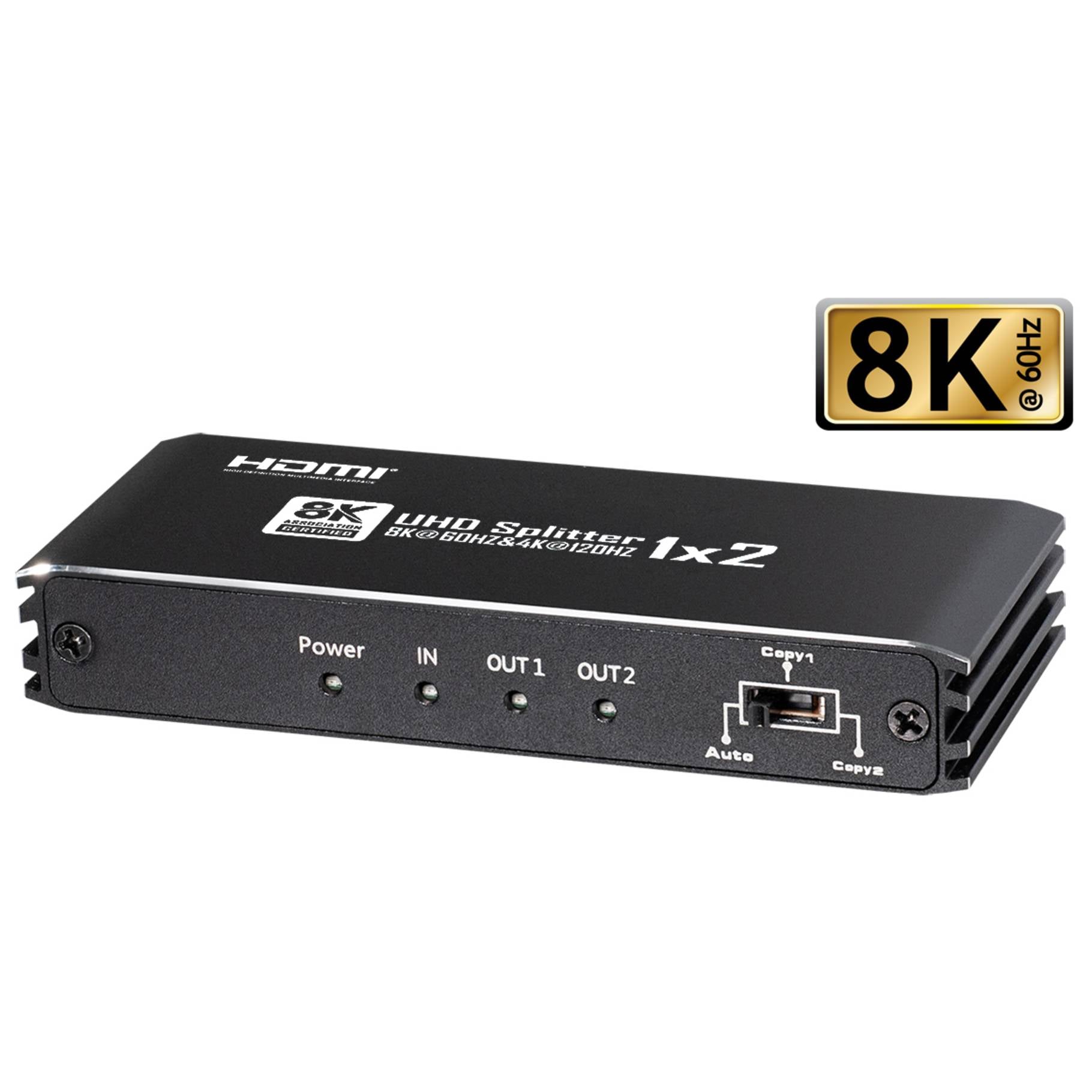 Maxtrack 8-way HDMI splitter, input HDMI female, output 8x HDMI female-0