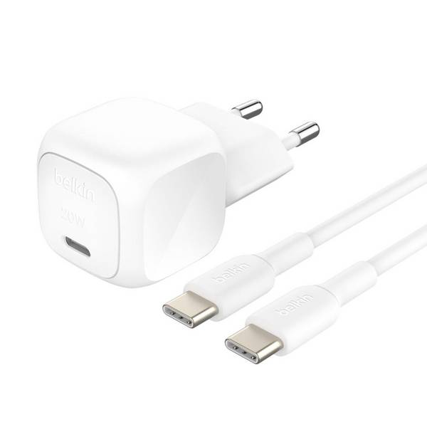 Belkin BoostCharge - Netzteil - kompakt - 20 Watt - Fast Charge, PD 3.1/PPS (USB-C)