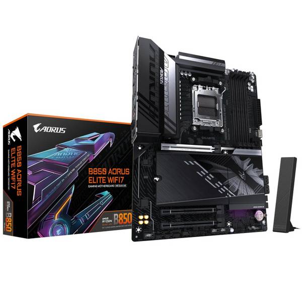 GIGABYTE MB Sc AM5 B850 A ELITE WF7 - AMD B850 - 4xDDR5 - 1xDP - WiFi - ATX