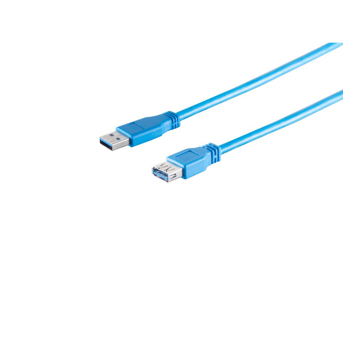 USB Verlängerung A Stecker/A Buchse 3.0, blau 5m-0