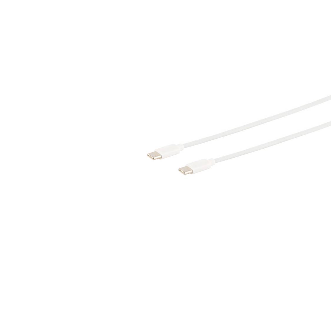 KABELBUDE.EU USB-C-Kabel USB-C-Stecker auf USB-C-Stecker USB 2.0 PD 60W ABS Weiß 1,5m-0