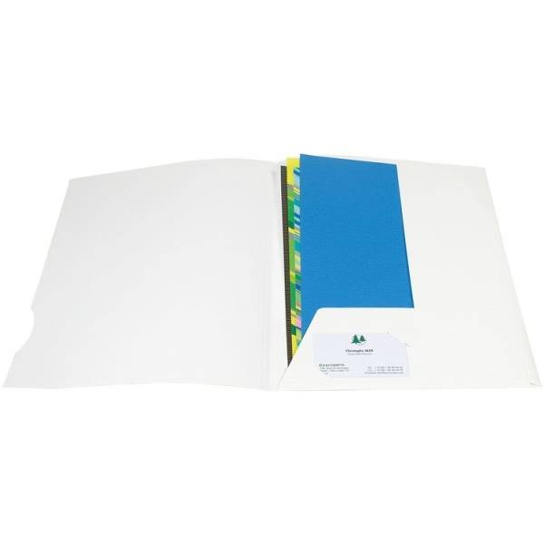 Präsentationsmappe Chromolux A4 Karton 250g weiß VE=20 Stück-0