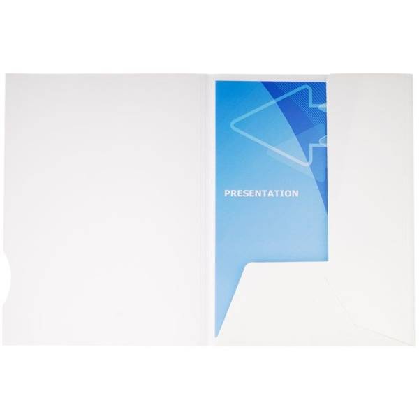 Präsentationsmappe Chromolux A4 Karton 250g weiß VE=20 Stück-1